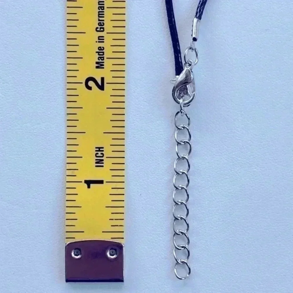 Mahogany Moon Pendant Leather Necklace NWT